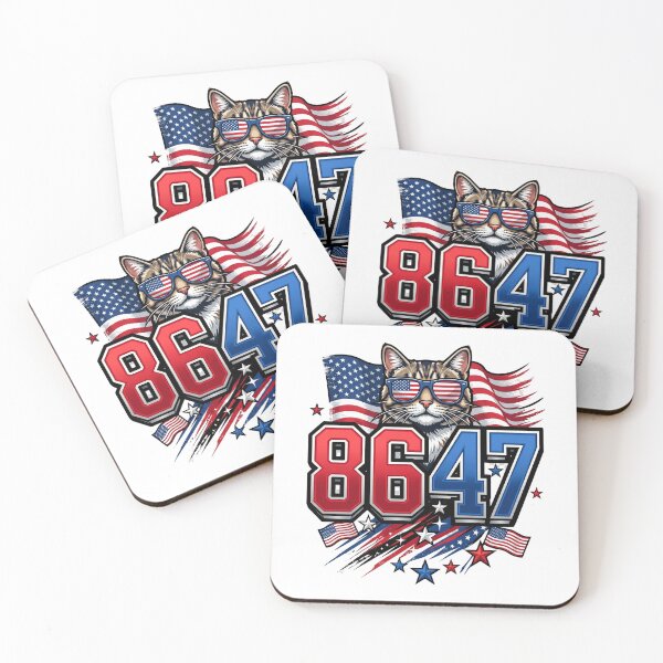 Item preview, cool cat patriotic 8647 flag sunglasses designed and sold by ArtDesignTp.