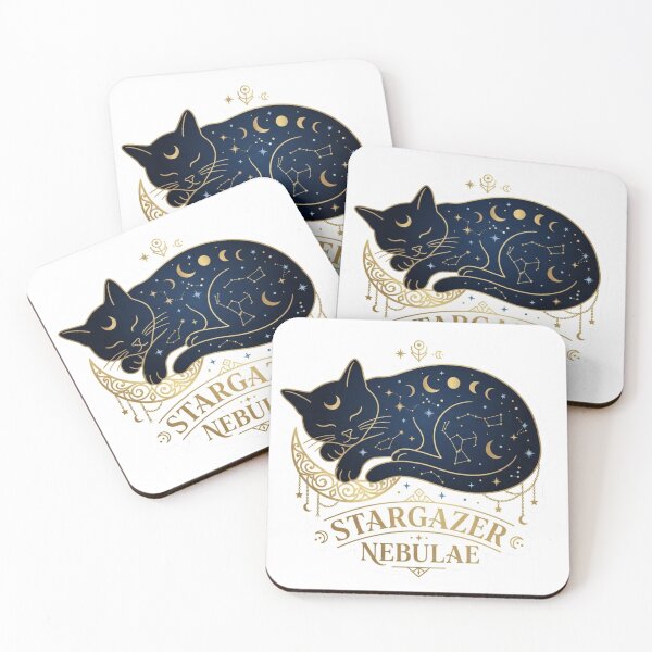 Item preview, Stargazer Nebulae Aesthetic Celestial Sleeping Cat Sticker designed and sold by JeevanStickers.