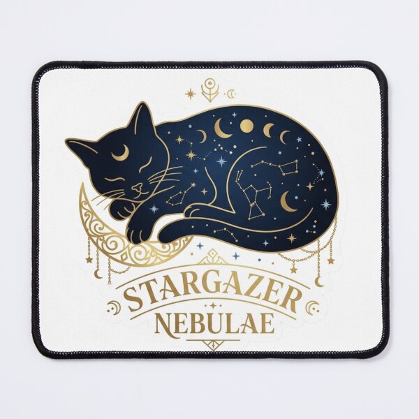 Item preview, Stargazer Nebulae Aesthetic Celestial Sleeping Cat Sticker designed and sold by JeevanStickers.