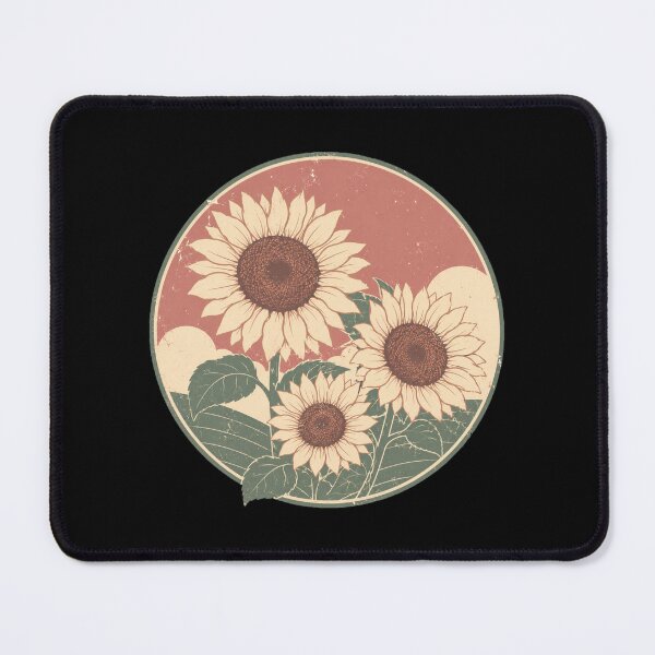 Item preview, Vintage Sunflower Badge Distressed Floral Circle Design  designed and sold by OnPointOutfits.