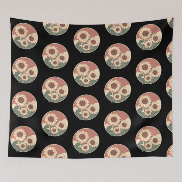 Item preview, Vintage Sunflower Badge Distressed Floral Circle Design  designed and sold by OnPointOutfits.