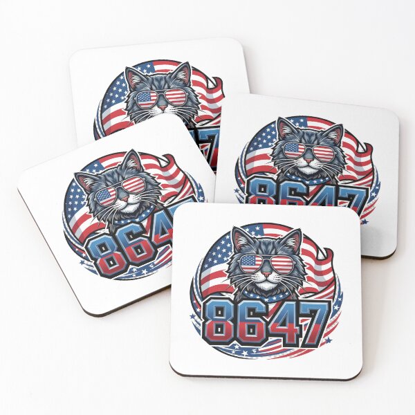 Item preview, funny 8647 patriotic cat usa sunglasses designed and sold by ArtDesignTp.
