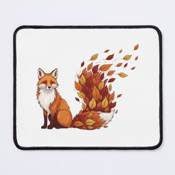 Item preview, Autumn Leaf Tail Fox Illustration designed and sold by AbanoubStore.