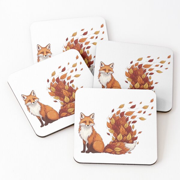 Item preview, Autumn Leaf Tail Fox Illustration designed and sold by AbanoubStore.
