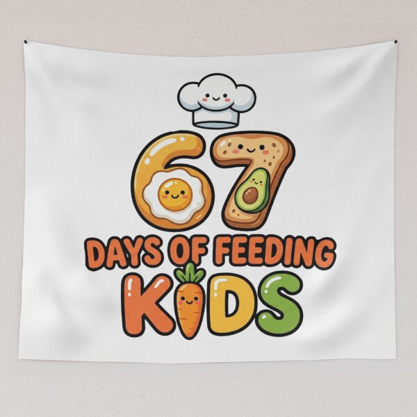 Item preview, lunch lady feeding kids funny design designed and sold by ArtDesignTp.