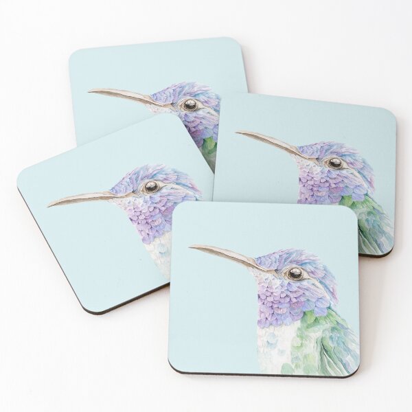 Item preview, Purple and Green Hummingbird  designed and sold by Coastal Watercolors by Laura.