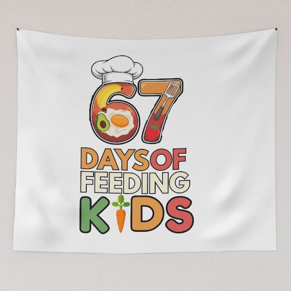 Item preview, school cafeteria worker feeding kids designed and sold by ArtDesignTp.