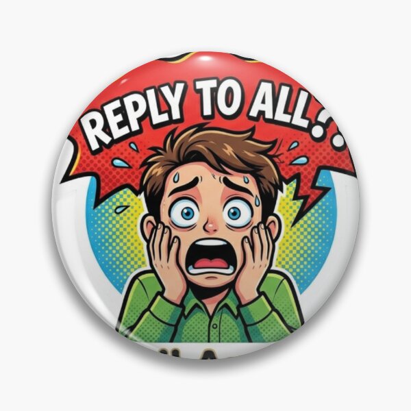 Item preview, Funny Email Anxiety Reply To All Corporate Humor Sticker designed and sold by JeevanStickers.