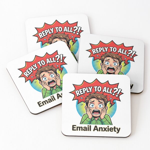 Item preview, Funny Email Anxiety Reply To All Corporate Humor Sticker designed and sold by JeevanStickers.