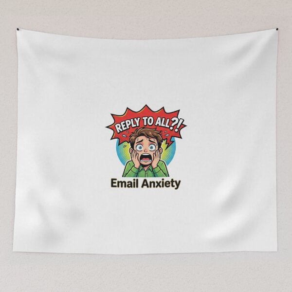 Item preview, Funny Email Anxiety Reply To All Corporate Humor Sticker designed and sold by JeevanStickers.