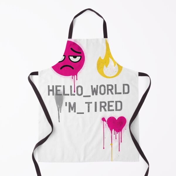Item preview, Hello World I'm Tired - Funny Programmer Burnout Grunge designed and sold by etuvibes.