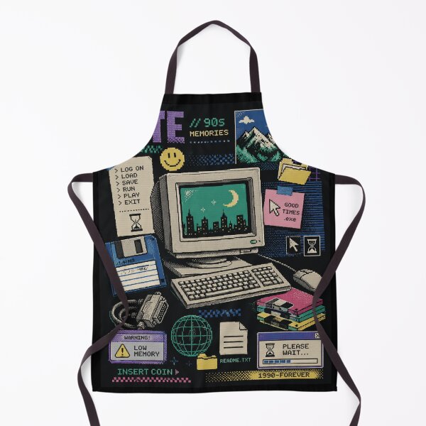 Item preview, Retro 90s Computer Collage Vintage Pixel Art 8-Bit Tech Sticker Design for CRT Monitor designed and sold by OnPointOutfits.