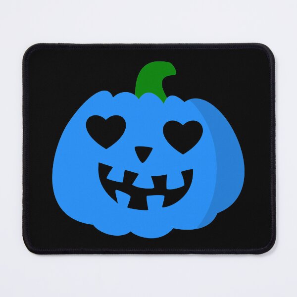 Item preview, blue halloween heart pumpkin jack-o-lantern designed and sold by Gossip Rag.