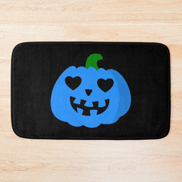 Item preview, blue halloween heart pumpkin jack-o-lantern designed and sold by Gossip Rag.