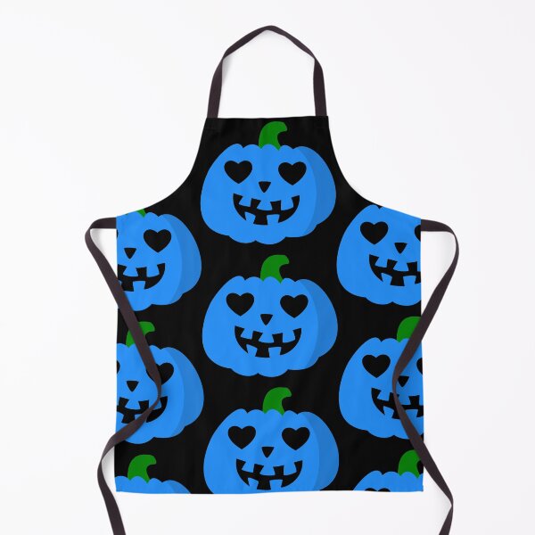 Item preview, blue halloween heart pumpkin jack-o-lantern designed and sold by Gossip Rag.