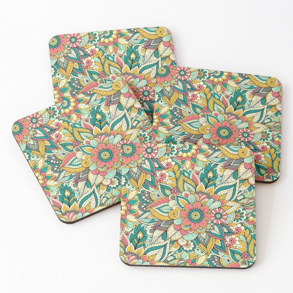 Item preview, Colorful Bohemian Floral Zen Doodle Mandala designed and sold by Sybille-Yates.