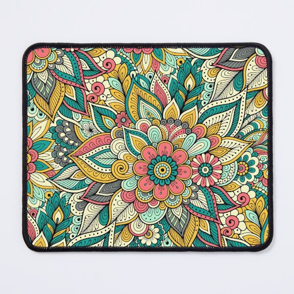 Item preview, Colorful Bohemian Floral Zen Doodle Mandala designed and sold by Sybille-Yates.