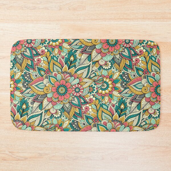Item preview, Colorful Bohemian Floral Zen Doodle Mandala designed and sold by Sybille-Yates.