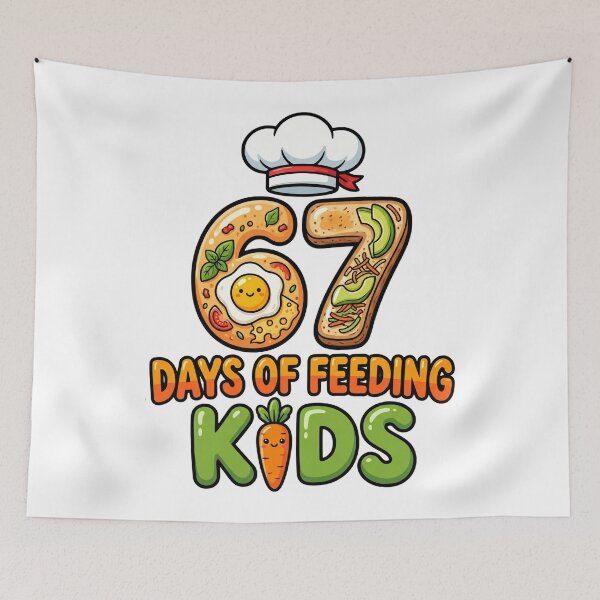 Item preview, lunch lady 67 days school staff humor designed and sold by ArtDesignTp.