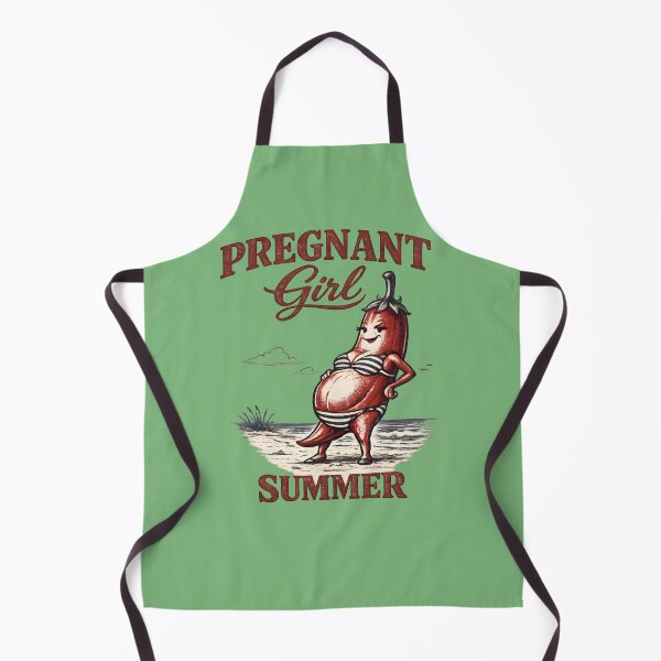 Item preview, Pregnant Girl Summer Hot Chili Pepper Shirt Funny Beach Vacation Retro T-Shirt designed and sold by Style2Vie.