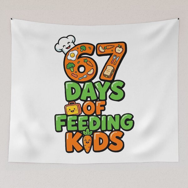 Item preview, cafeteria worker 67 days funny quote designed and sold by ArtDesignTp.