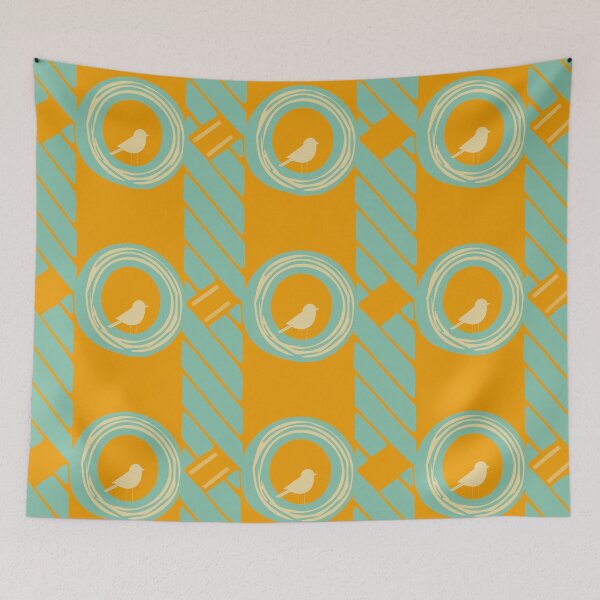 Item preview, The nests and birds E9 – geometric Design  designed and sold by StefanStudioArt.