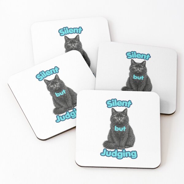Item preview, Silent but Judging – Funny Black Cat Design designed and sold by lumar23.