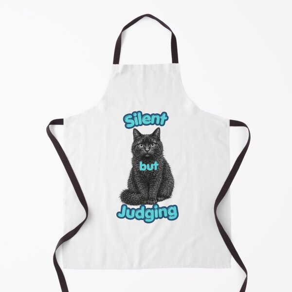 Item preview, Silent but Judging – Funny Black Cat Design designed and sold by lumar23.