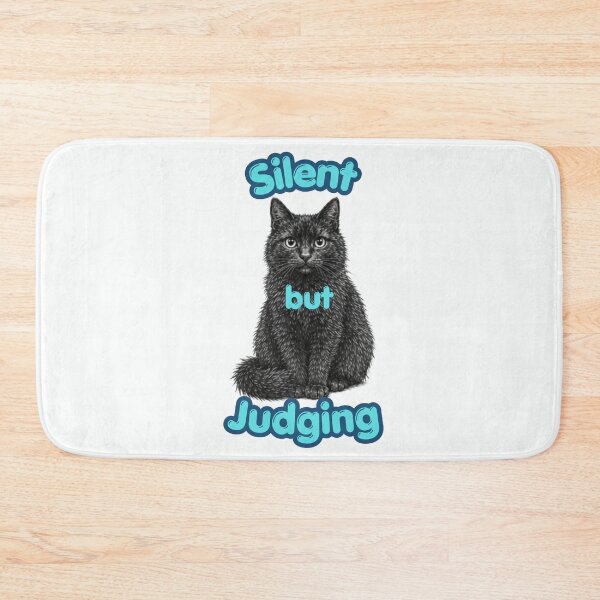 Item preview, Silent but Judging – Funny Black Cat Design designed and sold by lumar23.