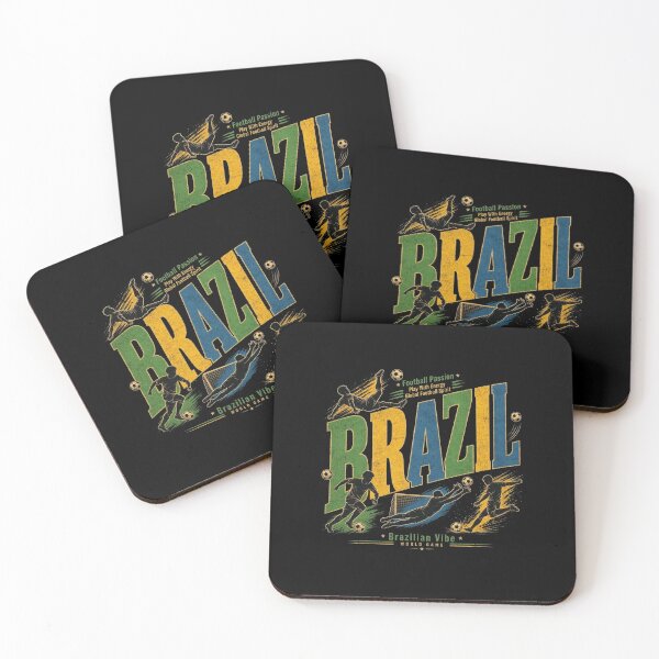Item preview, Brazil Football Vibes Retro Sports Design designed and sold by Verycutethings.