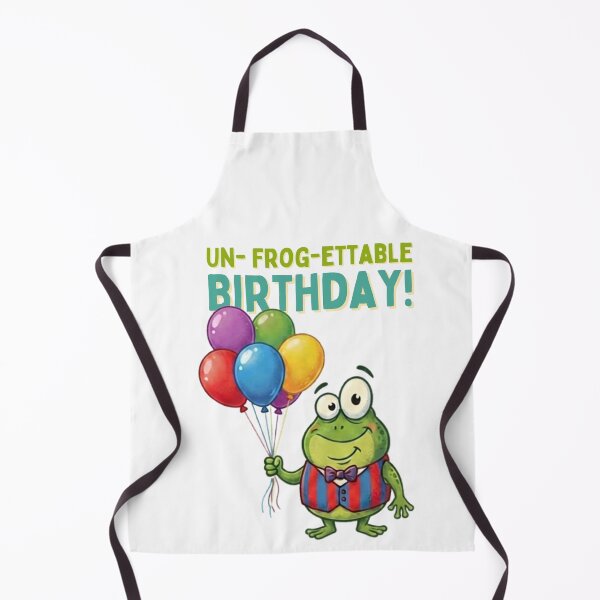 Item preview, Un-frog-ettable Birthday - Funny Cartoon Frog with Balloons designed and sold by Rightstudio1.