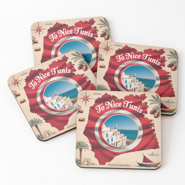 Item preview, ​Vintage Tunis Tunisia Travel Poster designed and sold by ArtistKmarKbs.