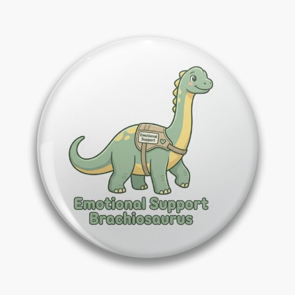Item preview, Cute Emotional Support Brachiosaurus Dinosaur Funny Wholesome Sticker designed and sold by JeevanStickers.