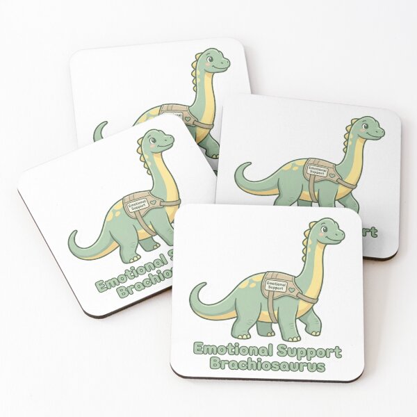 Item preview, Cute Emotional Support Brachiosaurus Dinosaur Funny Wholesome Sticker designed and sold by JeevanStickers.
