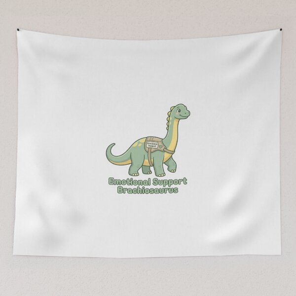 Item preview, Cute Emotional Support Brachiosaurus Dinosaur Funny Wholesome Sticker designed and sold by JeevanStickers.