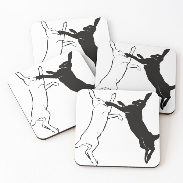 Item preview, Boxing hares designed and sold by ApeChild.