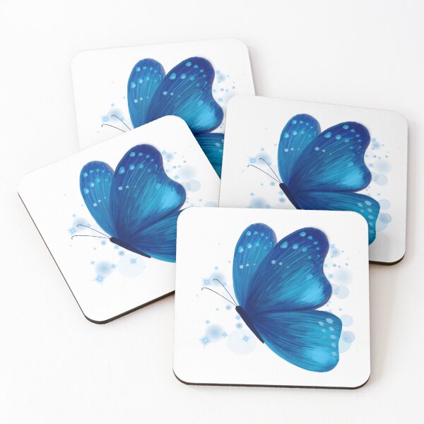 Item preview, Blue Butterfly Fantasy Watercolor Art designed and sold by Cutethings3.