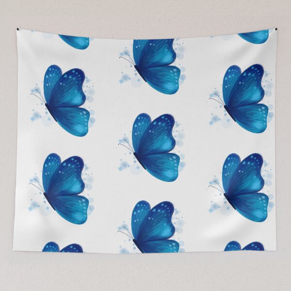 Item preview, Blue Butterfly Fantasy Watercolor Art designed and sold by Cutethings3.