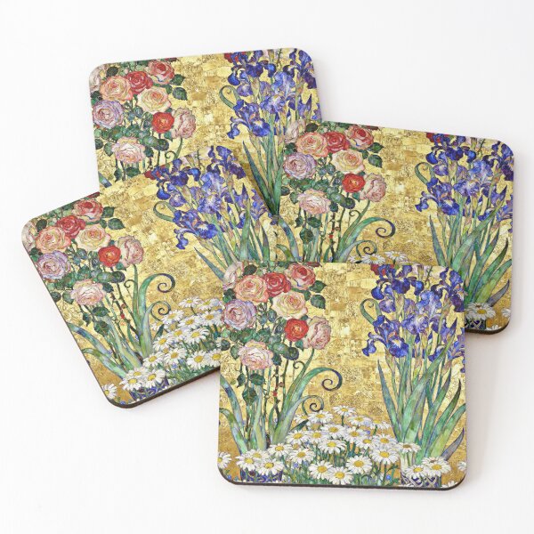 Item preview, Gustav Klimt Flower Garden Gold designed and sold by maniacfitness.