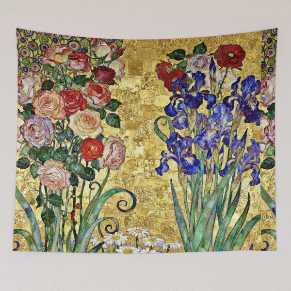 Item preview, Gustav Klimt Flower Garden Gold designed and sold by maniacfitness.