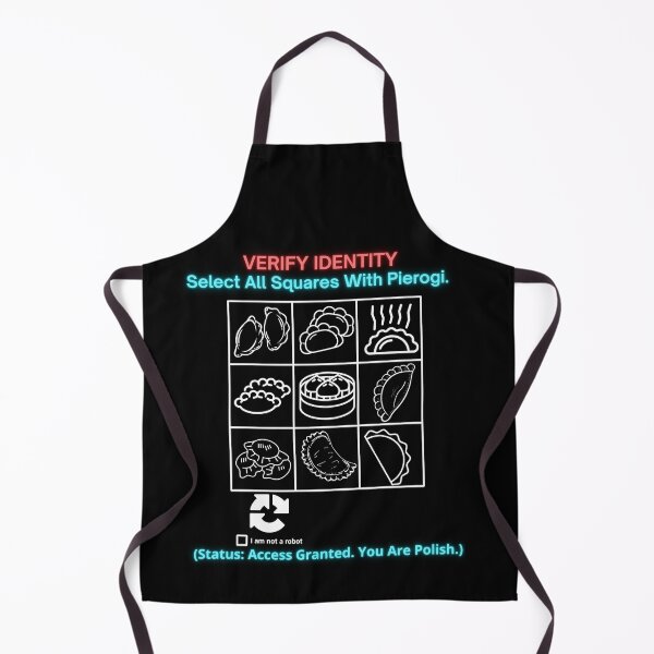 Item preview, Black VERIFY IDENTITY Select All Squares With Pierogi - Funny Polinglish Polish Humor Gift designed and sold by VibePolinglish.