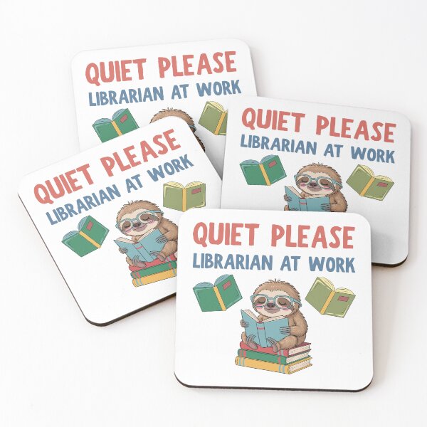 Item preview, Quiet please Librarian at work designed and sold by BritishDelights.