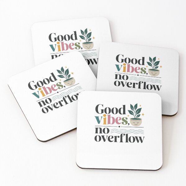 Item preview, Good vibes, no overflow designed and sold by FreshPixelArt.