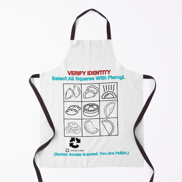 Item preview, White VERIFY IDENTITY Select All Squares With Pierogi - Funny Polinglish Polish Humor Gift designed and sold by VibePolinglish.
