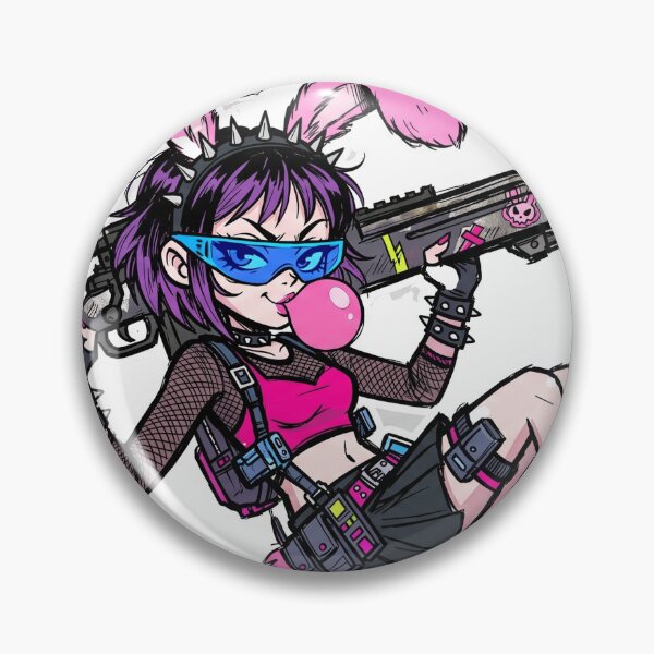 Item preview, Girl Rabbit Sniper Kawaii | Cyberpunk Bubblegum E-Girl designed and sold by RiderSpoon.