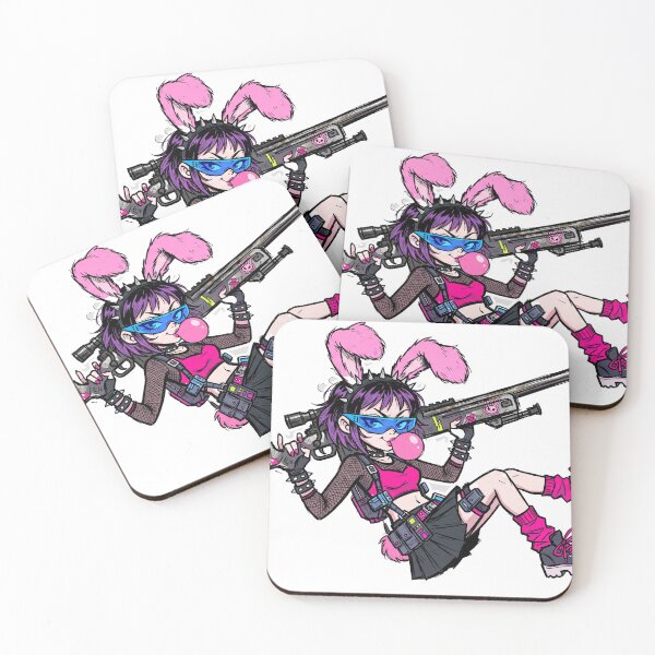 Item preview, Girl Rabbit Sniper Kawaii | Cyberpunk Bubblegum E-Girl designed and sold by RiderSpoon.