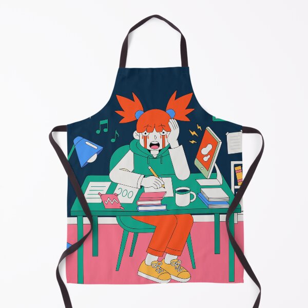 Item preview, Anime Girl Studying Late Night Sticker designed and sold by inkfusionhub99.