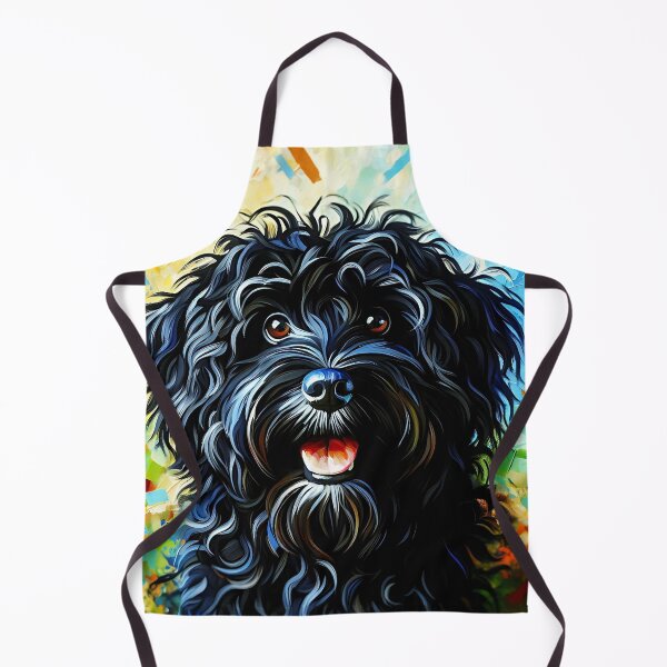 Item preview, Barbet Acrylic Art Black French Water Dog Portrait designed and sold by Puppy Puzzles Plus.