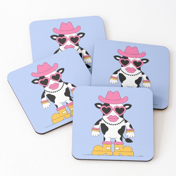 Item preview, Cute Cow Pink Cowboy Hat Sticker designed and sold by inkfusionhub99.