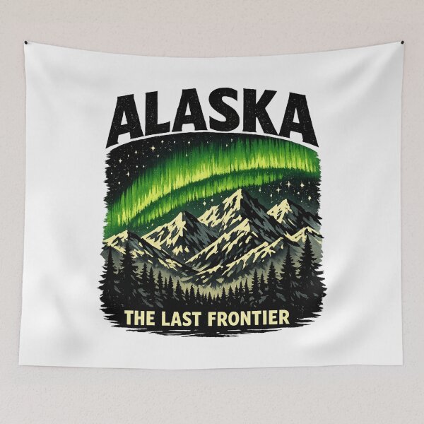 Item preview, Alaska The Last Frontier - Northern Lights Mountain designed and sold by SidTastic .